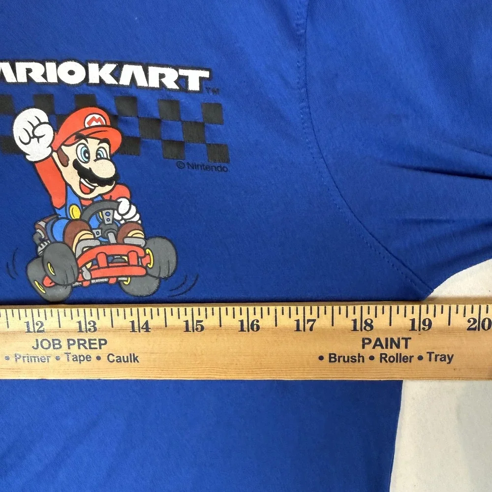 Old Navy Active Shirt Kids XL 14-16 Blue Mario Kart Graphic Tee Go-Dry Cool